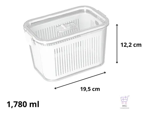 Pote Slim Multiuso Fresh Hermético 1.780ml - Paramount