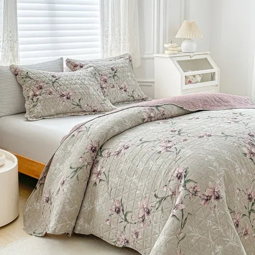 Kit Colcha Queen Bouti Cobre Leito Estampado 3 Pçs Arabesco