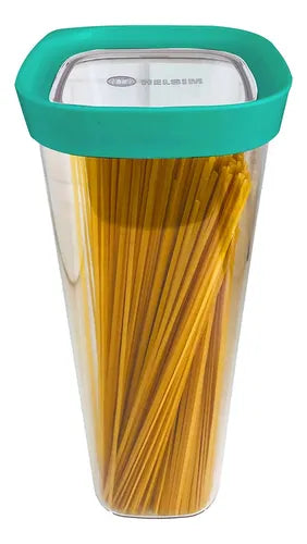Pote Hermético Macarrão 2000ml Acrílico Helsim- Luxo Cor Verde-claro