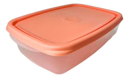 Kit 3 Potes Plásticos C/tampa 785 Ml Linha Fácil Sanremo Cor TAMPA COR CORAL