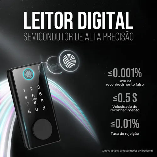 Fechadura Digital Ekaza Wifi Biométrica Sem Maçaneta Senha