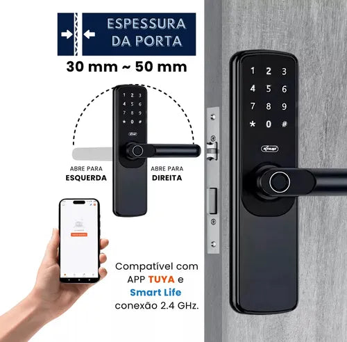 Fechadura Digital Biométrica Eletronica Touch Biometria App