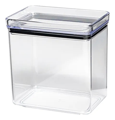 Kit 2 Pote Hermético 1300ml Empilhável Médio Retangular