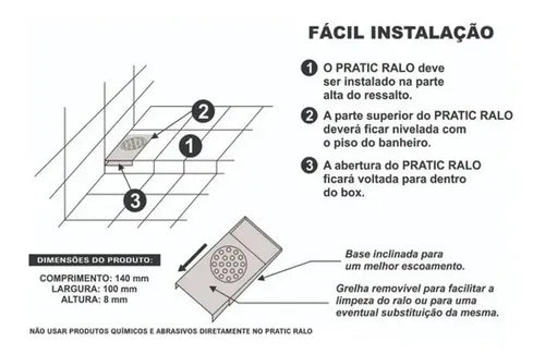 Ralo Seco Para Box De Banheiro Pratic Original Envio Imediat