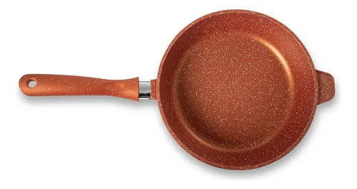 Frigideira 24cm Antiaderente Laranja Graniflon Moda Do Chef