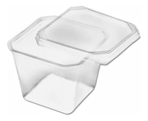 Pote Quadrado 150ml Transparente Pp Prafesta 20 Unidades