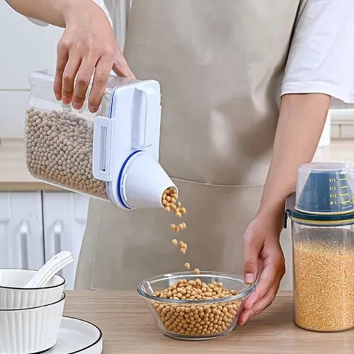 Pote C/ Medidor 1.5 L Cereal Ração Grãos Hermético Dispenser