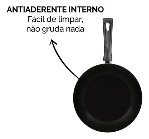 Kit De Frigideiras Antiaderentes Rochedo Basic Com 3 Peças