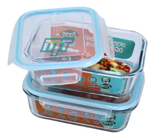 Conjunto 6 Potes Vidro Hermético Marmita Mantimentos 1040ml