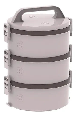 Kit Marmita Termica Bege 1 Simples 1 Dupla 1 Tripla Soprano 09003.1234.12