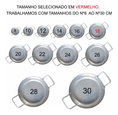 Kit Frigideira Pergaminho Em Alumínio N°18 - 600ml 10 Peças