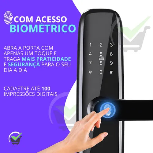 Fechadura Eletrônica Inteligente Digital De Embutir Wifi App