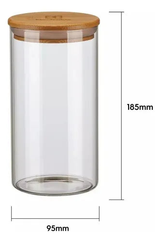 Conjunto De 4 Potes Herméticos Tampa De Bambu Electrolux