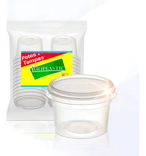 Pote Redondo 380ml Pacote C 25un Rioplastic
