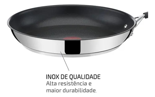 Frigideira Aço Inox Com Indução Tefal Jamie Oliver 28cm