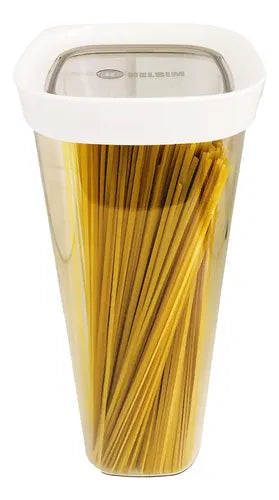 Pote Hermético Para Macarrão Espaguete 2000ml Cor Branco
