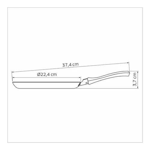 Panquequeira Tramontina Profissional Antiaderente 22cm Cor Preto