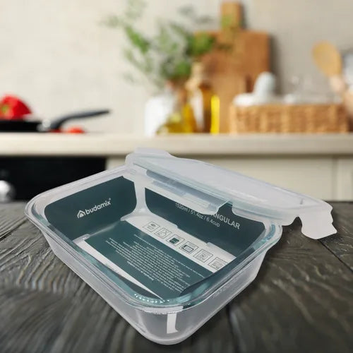Pote Vidro Hermético Transparente Marmita Fitness Kit 3 Un.