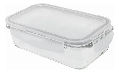 Conjunto 5 Pote Vidro Hermético Marmita Tampa Plástico 450ml