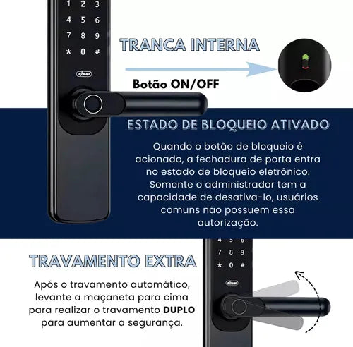 Fechadura Digital Biométrica Eletronica Touch Biometria App