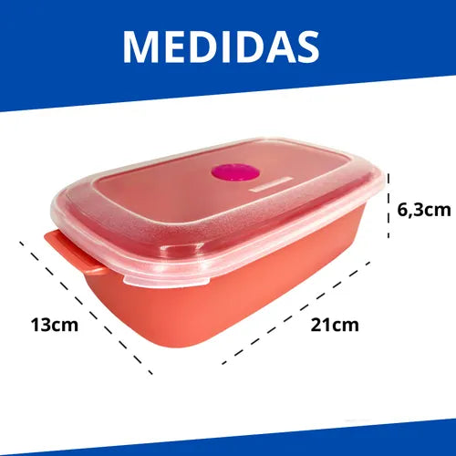 Potes Plástico Freezer Alimentos 1.1 L Sanremo Kit C/3 Pçs