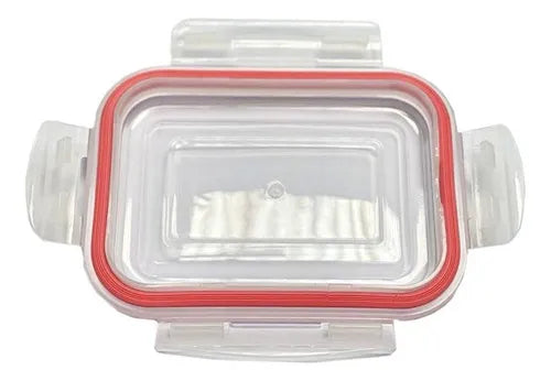 Pote Vidro Hermético Tampa Retangular 640ml