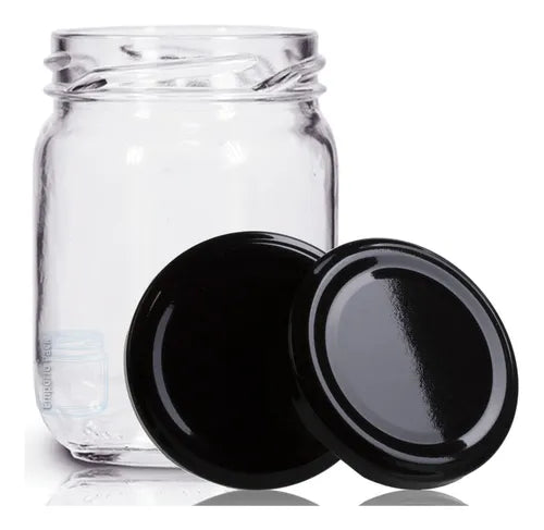 24 Potes De Vidro Conserva 200ml Com Tampa E Lacre