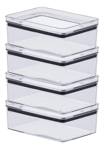 Pote Hermetico 770ml Porta Frios Acrilico Lumini Retangular Cor Transparente