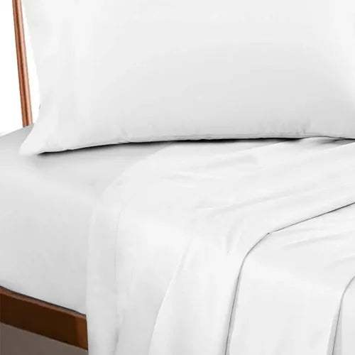 Lençol plano Lar Textil Lençol sem elástico solteiro casal hospital presídio hotel solteiro cor branco 150 fios