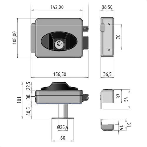 Fechadura Ppa Traver 90 Reversível Agl Hdl
