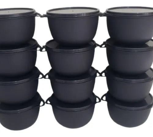 Kit 10 Potes Tapuer Bpa Free Bowl Redondo 1lt Color Cozinha