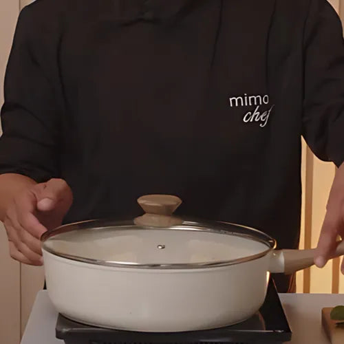 Frigideira Funda Style Cook Cerâmica Alumínio com Indução 28cm 4,5L Mármol 10255 Mimo Style