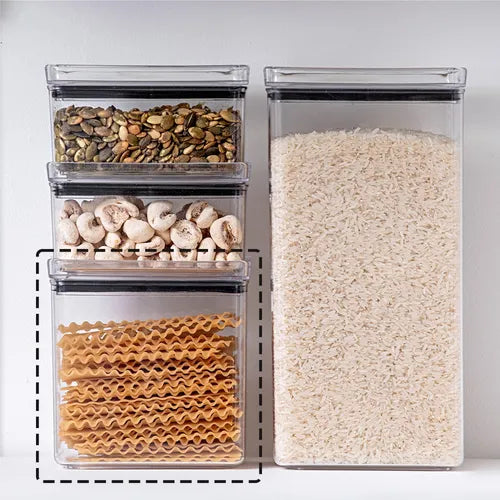 Kit 2 Pote Hermético 1300ml Empilhável Médio Retangular