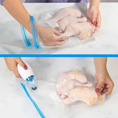10 Saco Zip Lock Reutilizável Hermético 4 L Moda Do Chef