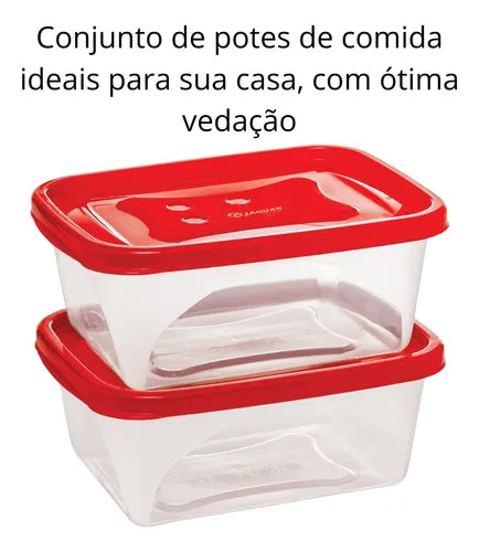 Kit 6 Potinhos Comida 420ml Geladeira Pote Marmita Livre Bpa