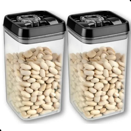 2 Potes Herméticos Organizar Alimentos Cozinha Grandes Luxo