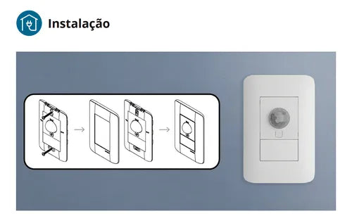 Sensor Presença MovimentoModular On Off X-control 4x2 Exatron LESP4001 XC 110V 220V Bivolt Branco