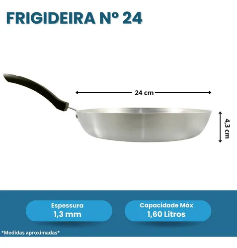 Frigideira Cozinha Industrial Restaurante Grande N 24 Hotel Cor Cinza