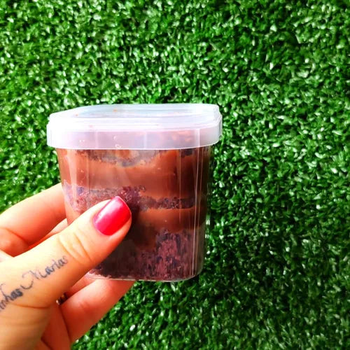 Pote Quadrado P/ Bolo C/ Lacre 220ml - 200 Un