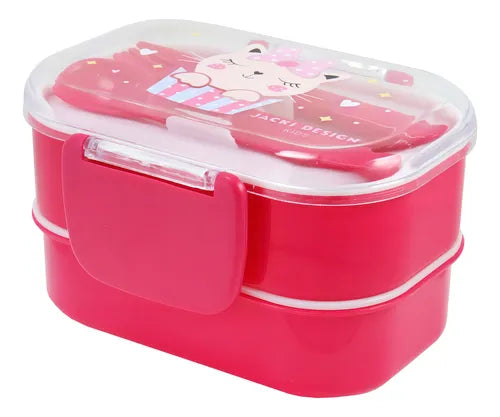 Pote P/ Lanche De 2 Andares Infantil Bebê 400ml Cor Pote Para Lancheira Pink