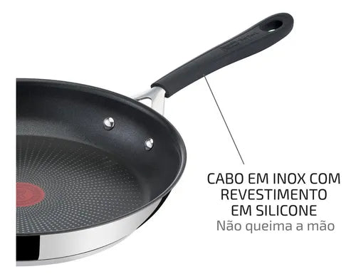 Frigideira Aço Inox Com Indução Tefal Jamie Oliver 28cm