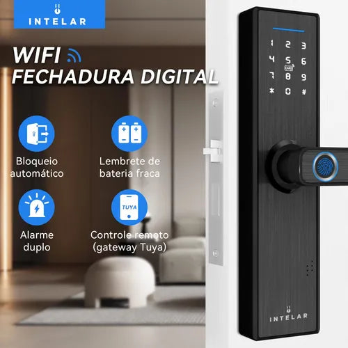 Fechadura Biométrica Eletronica Digital Touch Card Senha App