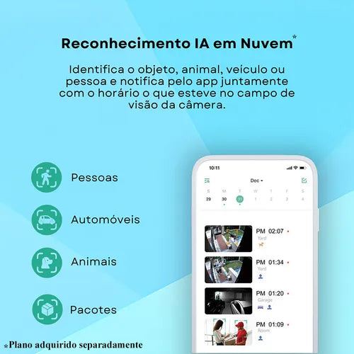 Câmera Inteligente Wifi Novadigital Externa Bateria Solar HD Nuvem IA IP Alexa APP Exclusivo Vico Home