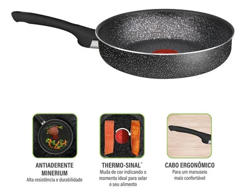 Frigideira Funda Rochedo Stone Pro 24cm