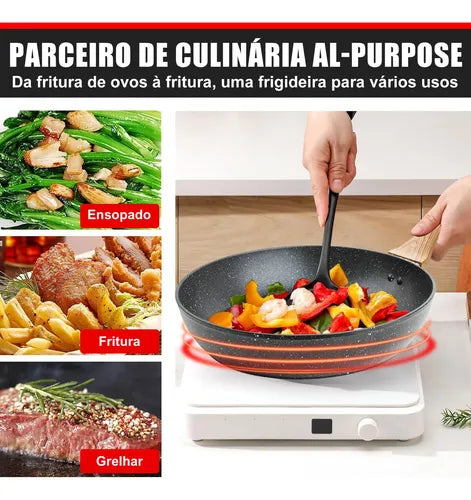 Frigideira  Antiaderente Fogão Cooktop Indução/gás 3 Peças
