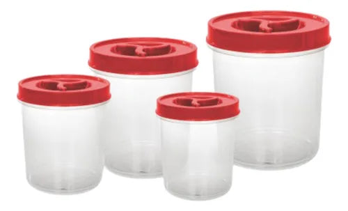 Vasilha Para Colocar Alimentos 04 Itens Transparente