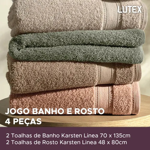 Jogo De Banho Karsten Linea Softmax 100% Algodão 4 Peças
