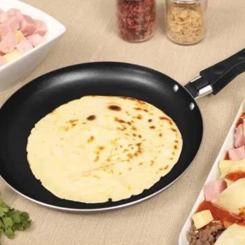 Frigideira Panqueca Tapioca 26cm Antiaderente Não Gruda Top! Cor Preto