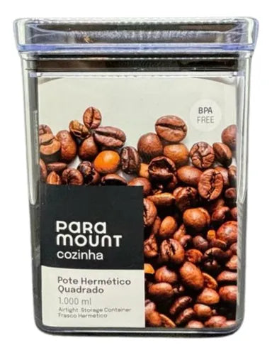 Pote Hermético Acrílico Lumini 1000ml Mantimentos Paramount