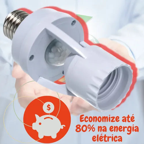 Kit 2 Sensor De Presença Iluminação Lâmpada Sensor De Movimento Soquete E27 Com Fotocélula Marca Ndl